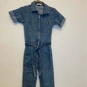 Adika denim flared jumpsuit boilersuit XS